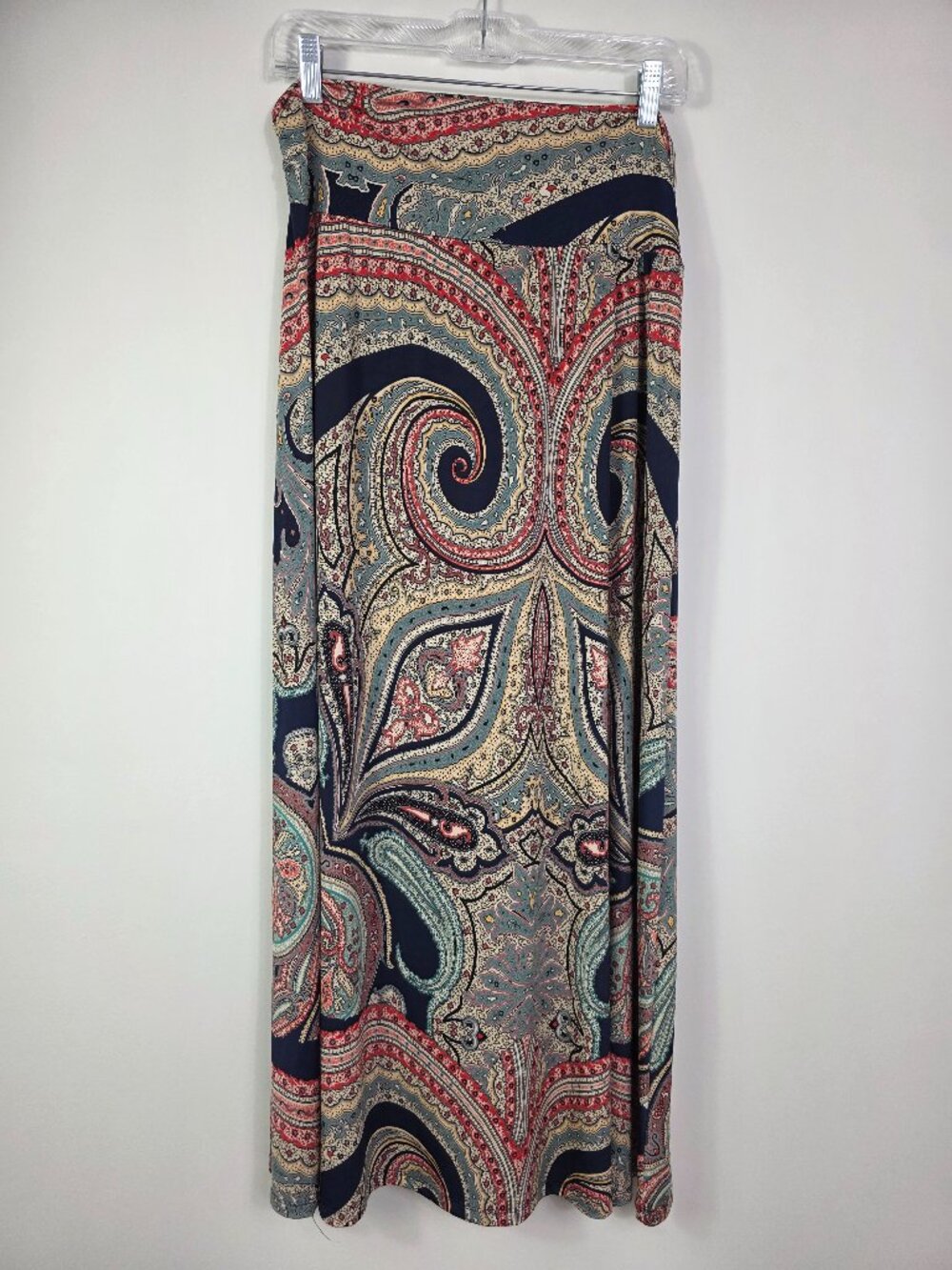 Gilli Paisley Print Maxi Skirt Size 1X High Waisted Bohemian Boho Festival